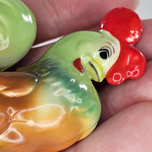 Vintage Josef Originals Miniature Hen Rooster Japan 1970s Chicken Farm *Chipped* - Picture 9 of 10